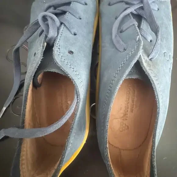 Vivobarefoot Addis Kids Blue Leather Trainer Comfort Shoes - Picture 5 of 7